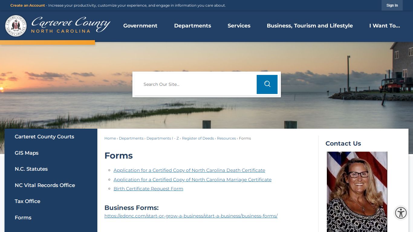 Forms | Carteret County, NC - Official Website